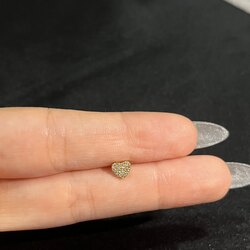Kalp Gold Çelik Piercing