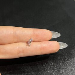 Hologram Sıralı Taş Çelik Piercing