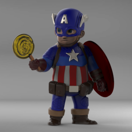 Captain America ( Chibi ) - Marvel