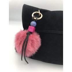 Pink Fur Bag Charm