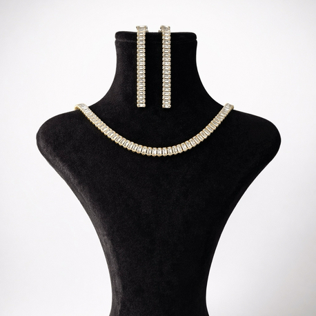 Hiléra Tennis Zircon Gold Choker Set✨ 