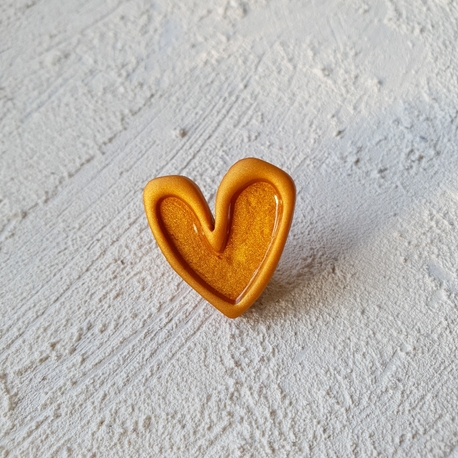 Jelly Hearts Broş Gold