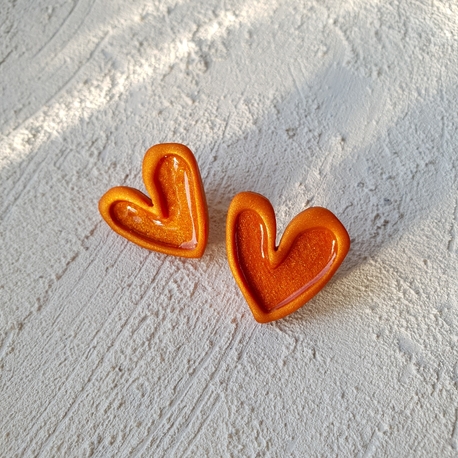 Jelly Hearts Metallic Orange