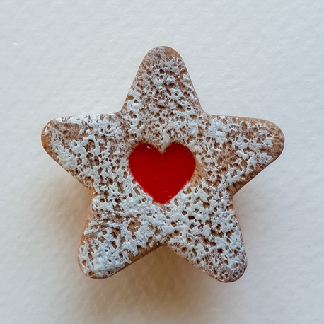 Linzer Star Kurabiye Broş