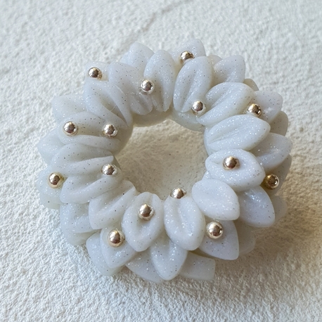 Silver Garland Broş - Glitter Grey