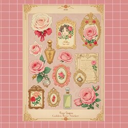 Golden Rose Sticker