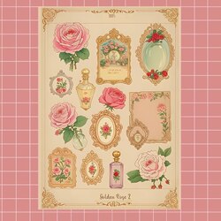 Golden Rose Sticker 2