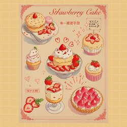 Strawberry Cake Sticker