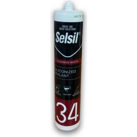 SELSİL SİLİKONİZE MASTİK BEYAZ 450GR