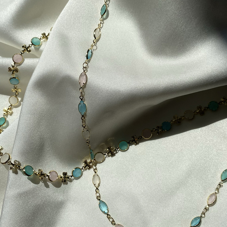 PASTEL TAŞ ZARİF KOLYE