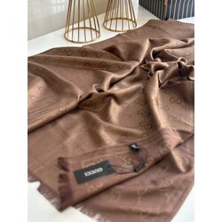 Gucci Kaşmir İpek Kahve Şal 