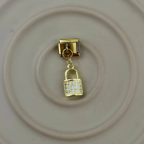 Işıltılı Kilit İtalyan Charm 