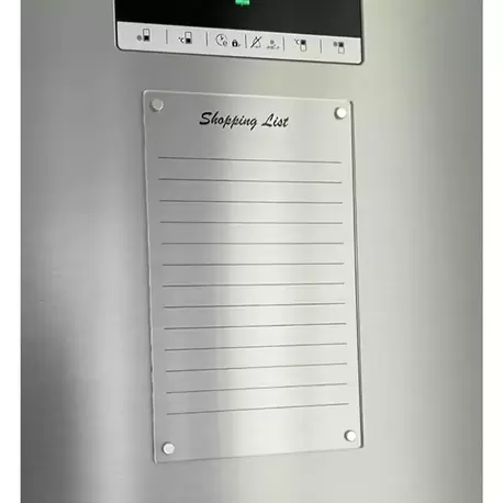 Mıknatıslı Alışveriş Eksik Listesi 20x12 cm | Siyah UV Baskılı 3 mm Şeffaf Pleksi