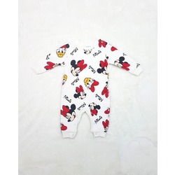 Çıt çıtlı Minnie ve arkadaşları baskılı baby tulum