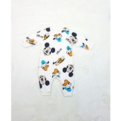 Çıt çıtlı Mickey ve arkadaşları baskılı baby tulum