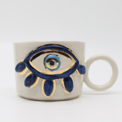 Icon Göz Mug / Lacivert-Altın