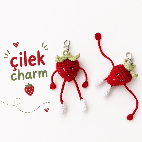 Çilek Anahtarlık/Charm