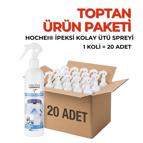 Hochei TOPTANCI PAKETİ İpeksi Kolay Ütü Spreyi 400 ml x 20 ADET