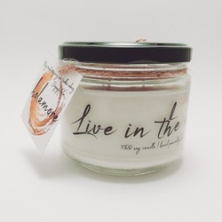 "Live in the moment" Çikolata kokulu %100 doğal soya mumu