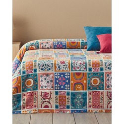English Home Patchwork Harmony Çift Kişilik Pike Pembe