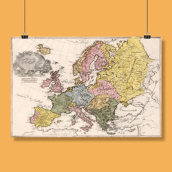 Atlas-ı Cedid Avrupa Haritası (1804) (32x48 cm)