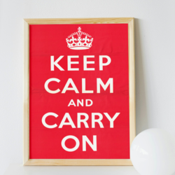 Keep Calm and Carry On - Britanya Propaganda Afişi (1939) (30x40 cm)
