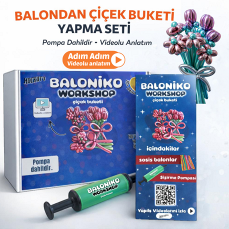 Baloniko | Balon Çiçek Buketi Yapım Kiti