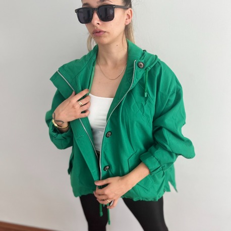 Yeşil Zara Marka Oversize Mont