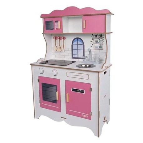 Toysilla Ahşap Çocuk Mutfak Seti Pembe - T1041