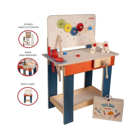 Toysilla Ahşap Tamir Tezgahı Oyuncak - T6007