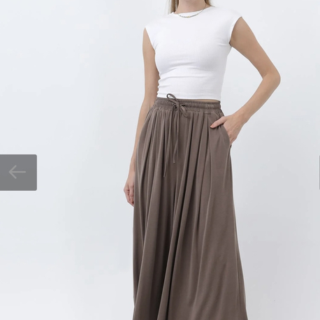 Beli lastikli etek görünümlü pantolon 