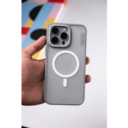 GRİ MAT ŞEFFAF MAGSAFE KILIF