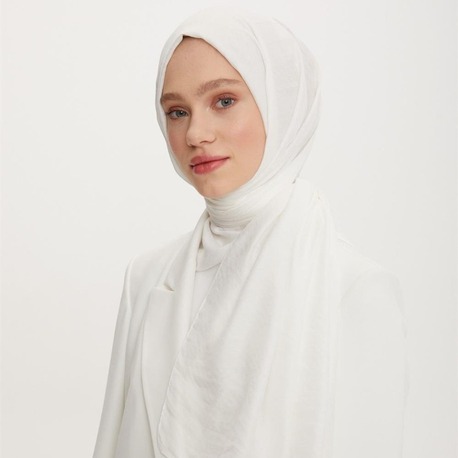 ARMİNE TREND OUTLET BEYAZ ORGANİK KOTON ŞAL