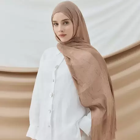 DÜZ BAMBU KRAŞ KOYU VİZON ŞAL