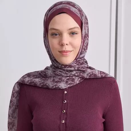 MK DESEN BORDO SOFT ŞAL 