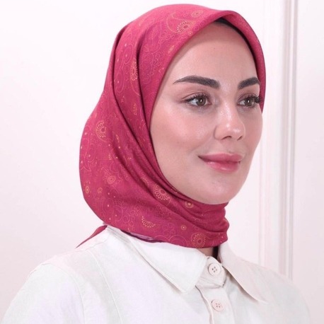 LOCELLA PAMUK VUAL ÇİLEK KIRMIZISI EŞARP