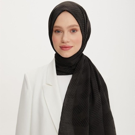 ARMİNE TREND OUTLET SİYAH ORGANİK KOTON ŞAL