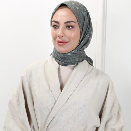 LOCELLA PAMUK VUAL HAKİ YEŞİL EŞARP
