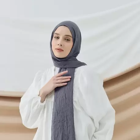 DÜZ BAMBU KRAŞ KOYU GRİ ŞAL