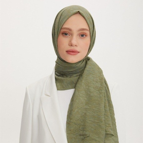 ARMİNE TREND OUTLET YEŞİL ORGANİK KOTON ŞAL