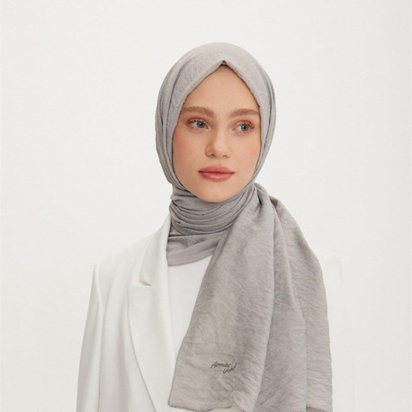 ARMİNE TREND OUTLET GRİ ORGANİK KOTON ŞAL