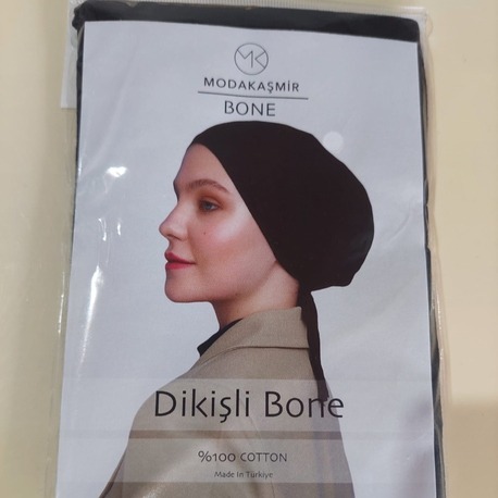 MODAKAŞMİR DİKİŞLİ SİYAH BONE