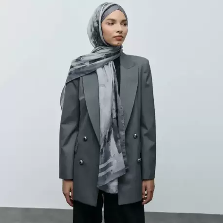 SOYUT DESEN ANTRASİT PAMUK ŞAL