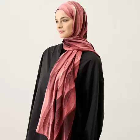 KUMUL DEGRADE DESEN BORDO ŞAL