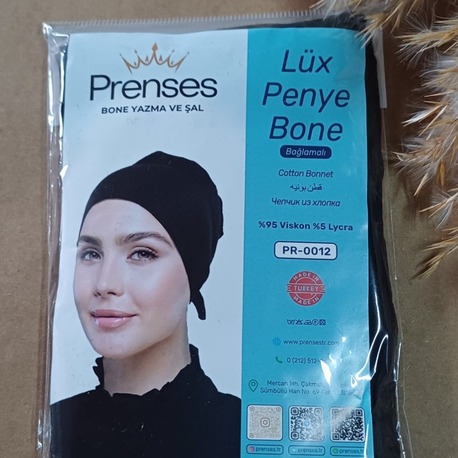 LÜX PRENSES SİYAH PENYE BONE