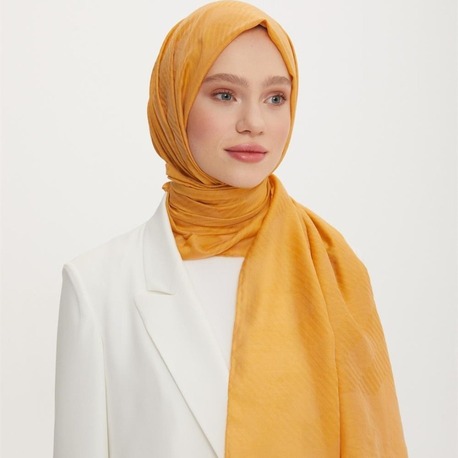 ARMİNE TREND OUTLET HARDAL SARISI ORGANİK KOTON ŞAL