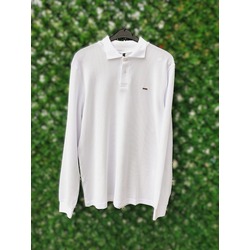 PETEK DESEN PAMUKLU POLO YAKA UZUN KOL SWEATSHIRT
