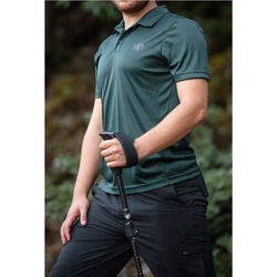 HUĞLU OUTDOOR POLO YAKA TİŞÖRT- PETROL YEŞİL