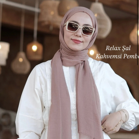 Relax Şal ( kahvemsi pembe ) 