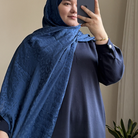 Ayrobin Pamuk Jakar Şal ( indigo ) 